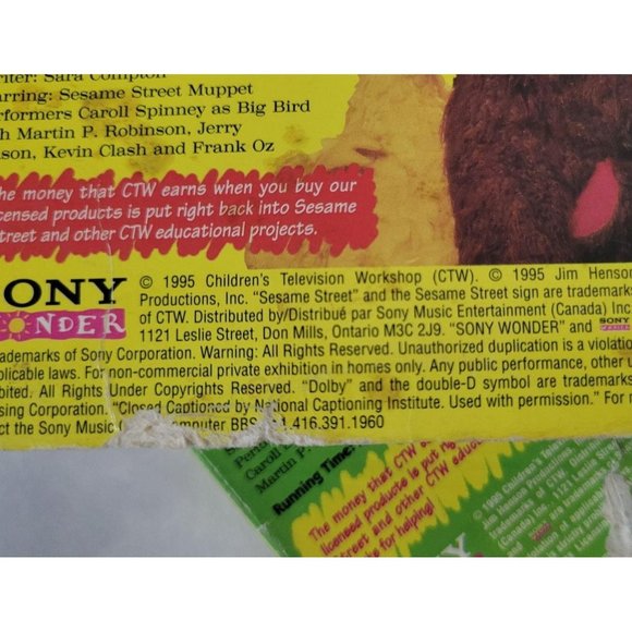 Vintage 1995 Sesame Street VHS - Picture 6 of 6